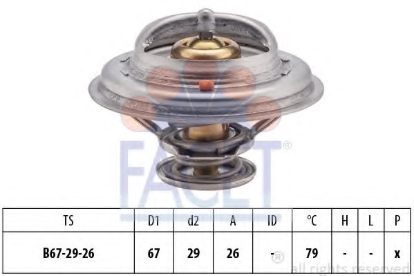 FACET 7.8638S Thermostat, coolant
